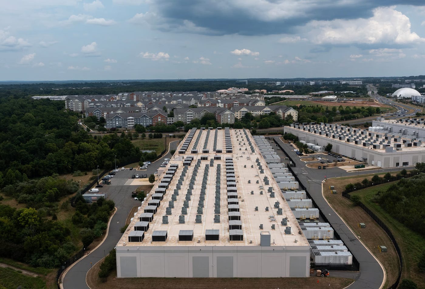 Large-format data center exterior