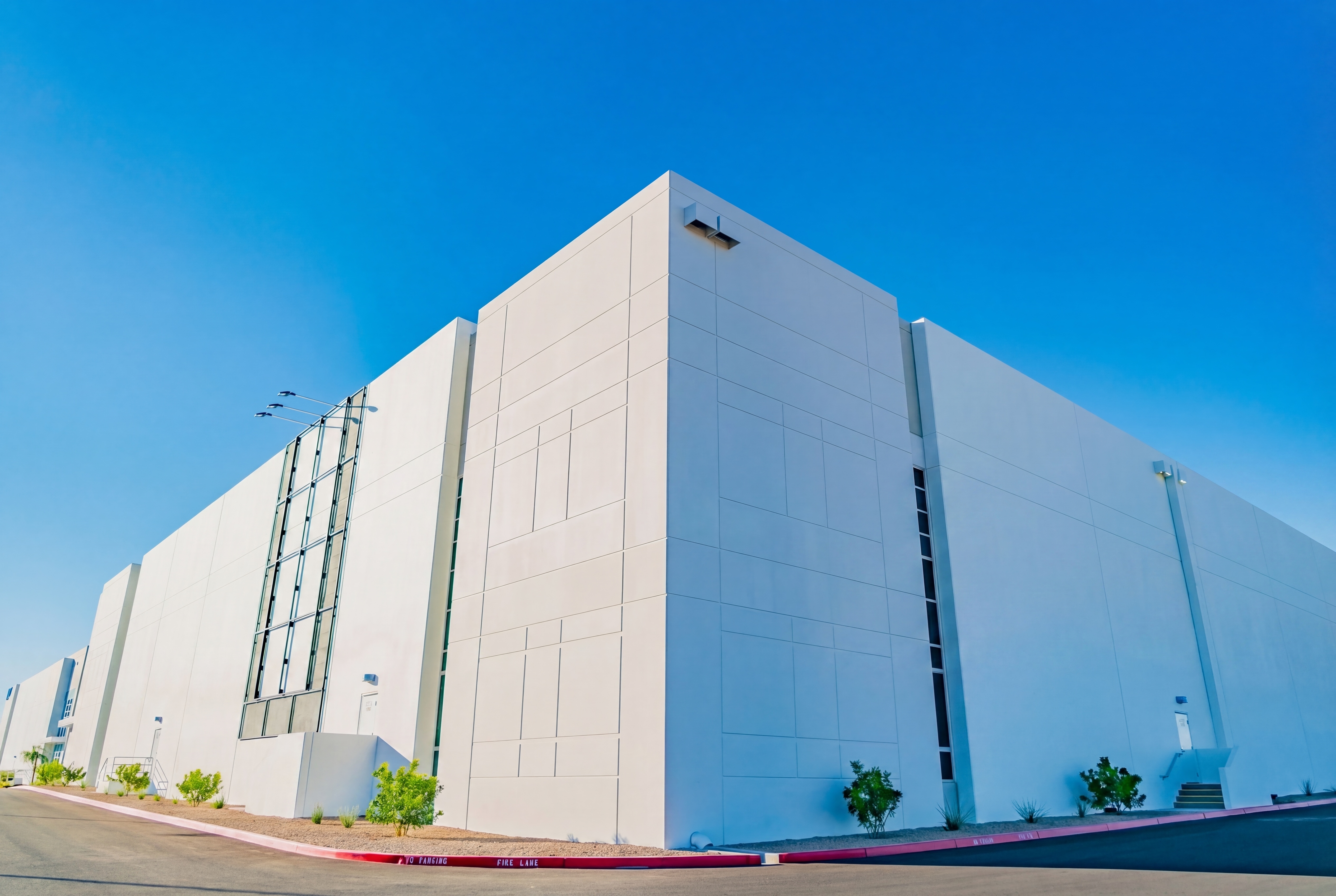Data center exterior graphic panel installation