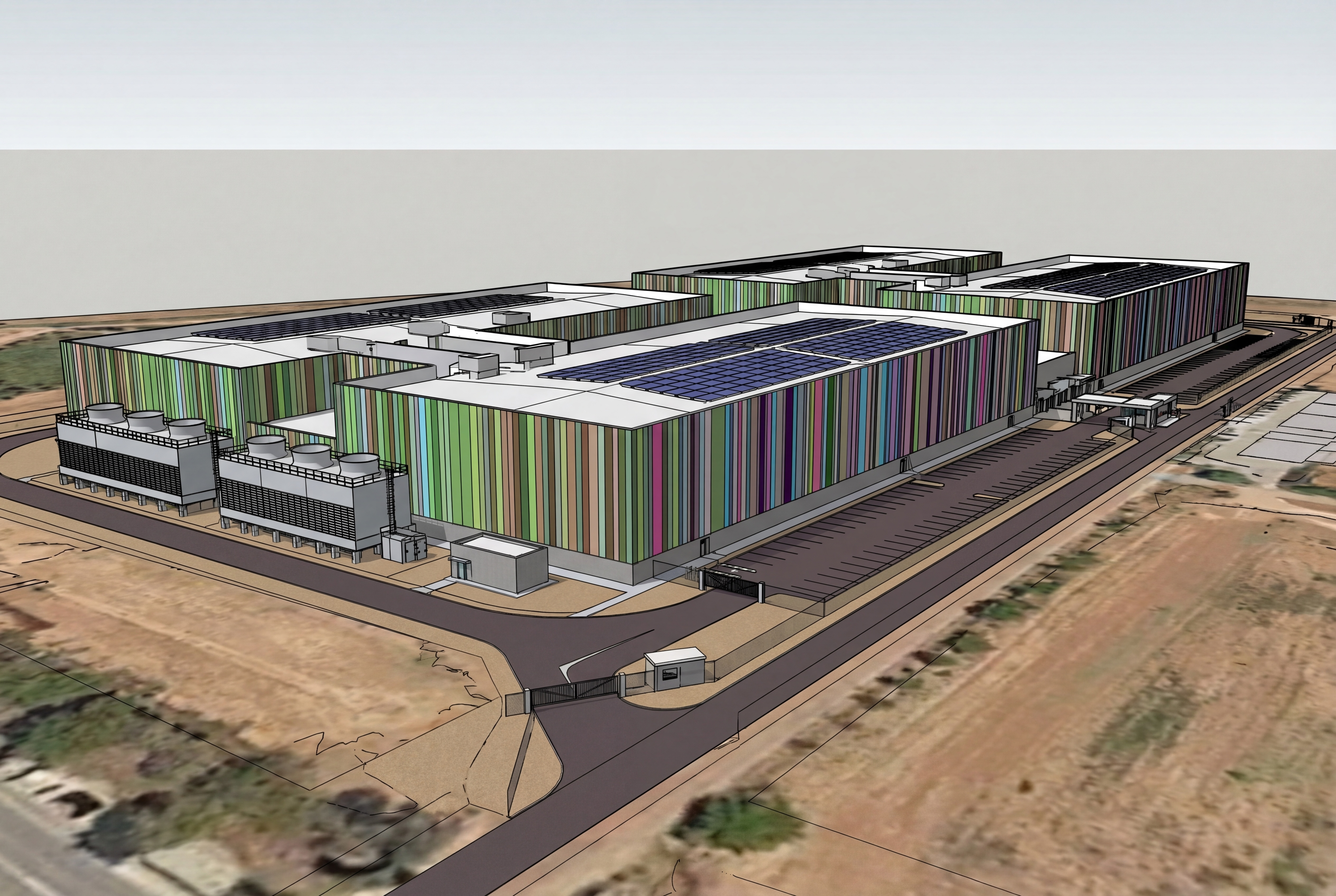 Design and layout of large-scale exterior graphic treatment