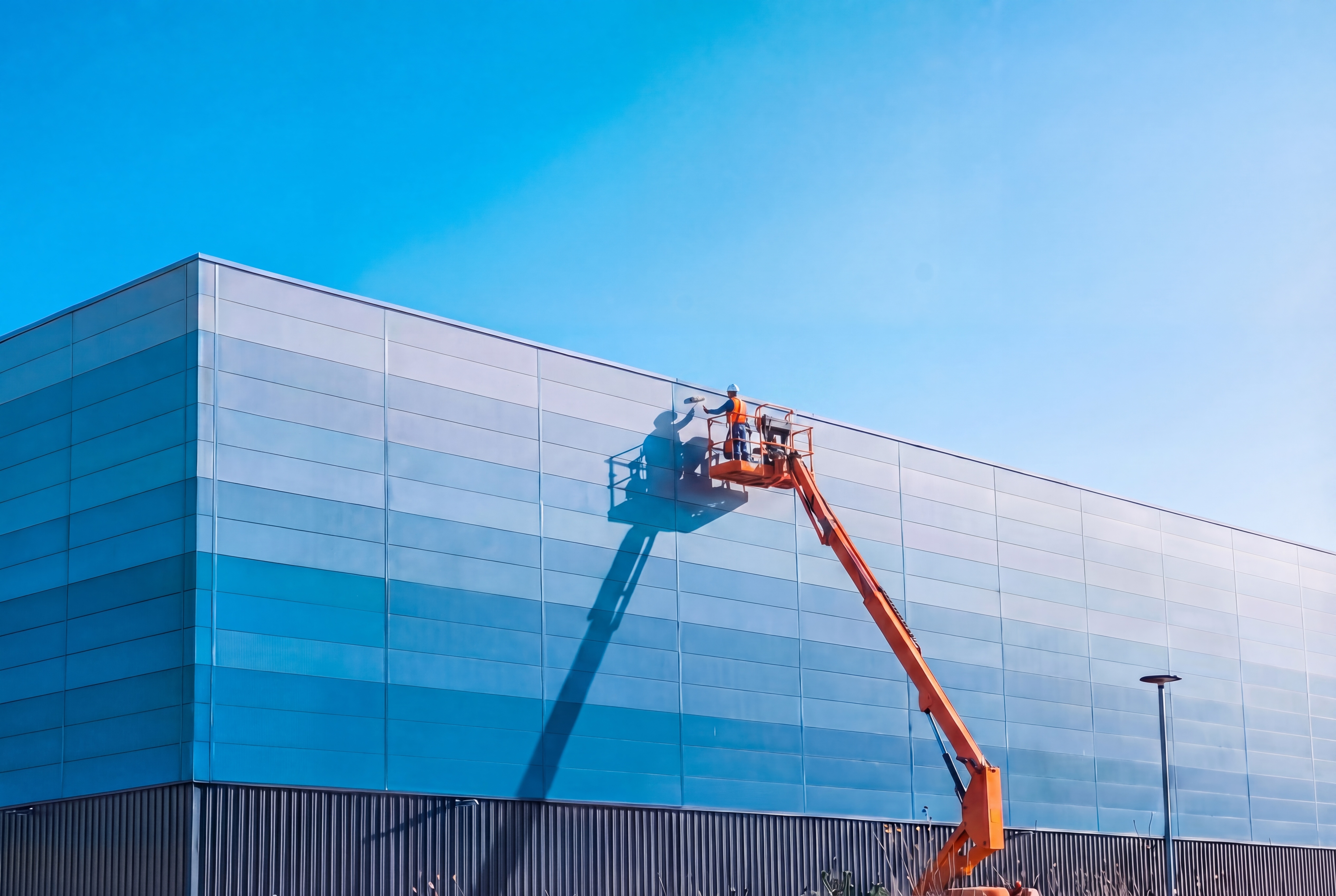 Production of exterior graphic panels for data center